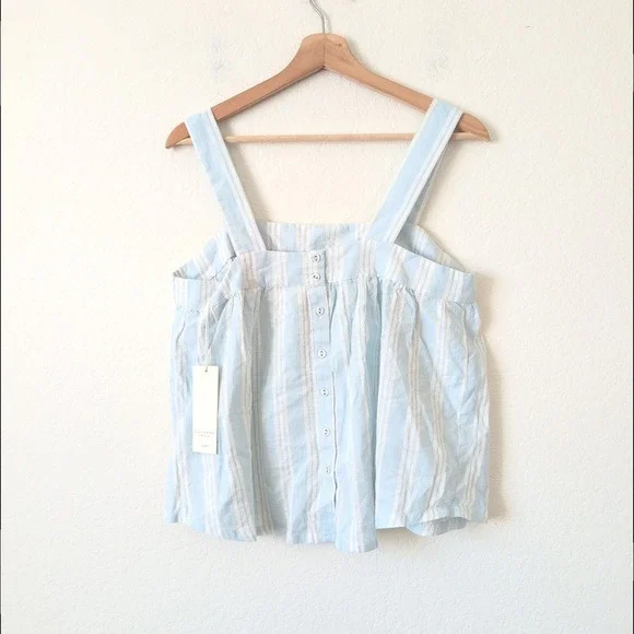 NWT Calypso St Barth Sleep Striped Cotton Tank Top Women's Pajama S Blue White - Picture 8 of 9